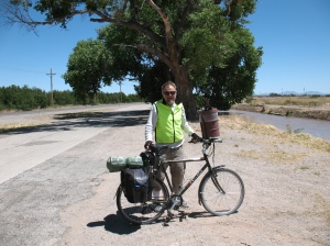 Jim Mack traveling in Texas. Trees took on a new significance to him as he biked across the country.