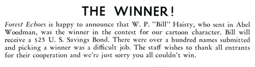 Winner William "Bill" Preston Haisty, February 1948