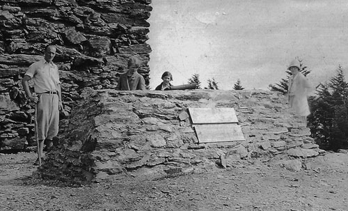 Grave of Dr. Elisha Mitchell, 1927.