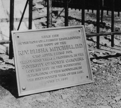 Elisha Mitchell tablet.