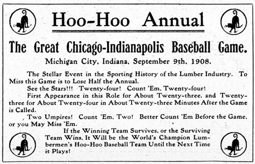 Hoo Hoo baseball Chicago vs. Indianapolis