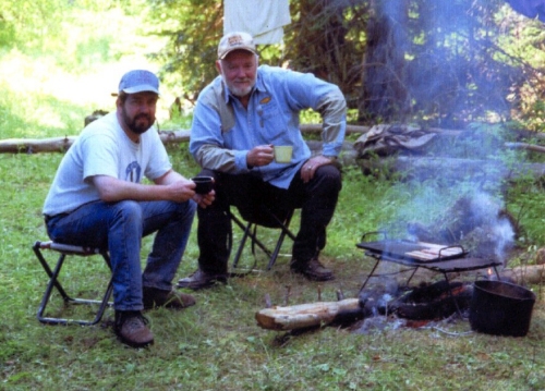 Thomas with Jim Lyons, Undersecretary of Agriculture, in the Eagle Cap Wilderness on the Wallowa-Whitman National Forest in August 1996. On occasion Jack brought along political leaders and others on his backcountry trips to show them the importance of wilderness.